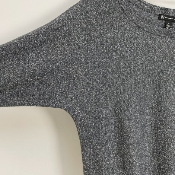 INC International Concepts Womens Medium Gray Metallic Sweater Knit Top - Picture 9 of 11